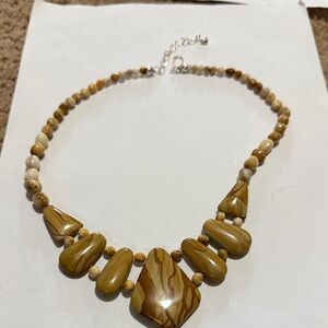 Jay King Tan and Cream Stone Necklace by